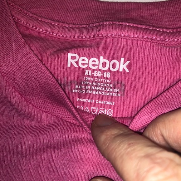 NWT Reebok Youths T-Shirt size XL 16 - Picture 4 of 5